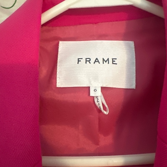 NWOT Frame hot pink blazer - size 0 - Picture 2 of 4